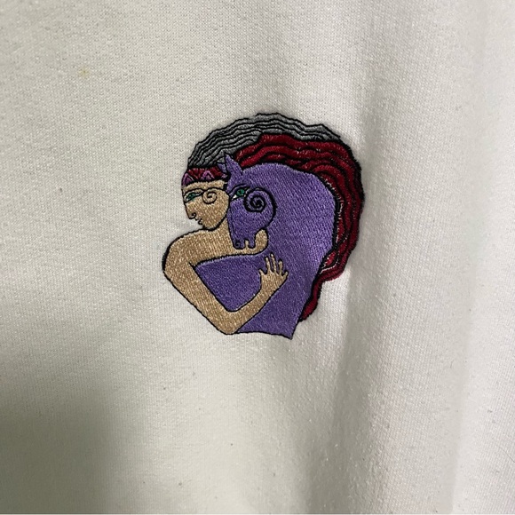 Laurel Burch Sweatshirt Embroidered Horse Woman size L - Picture 6 of 6